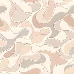 Organic Line Art Seamless Pattern Background