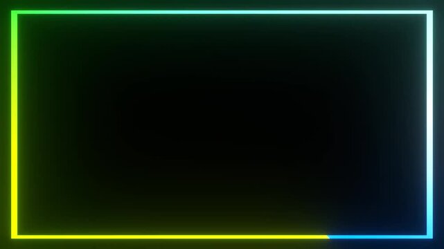 Animated RGB Neon Border Loop for Gaming and Overlay