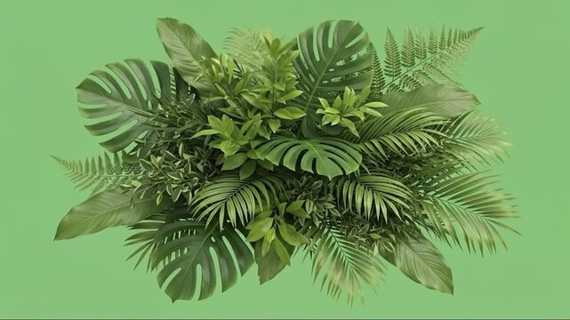 Lush Tropical Leaf Arrangement for Eco-Friendly and Natural Decor