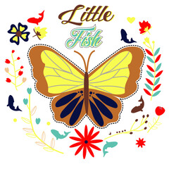 cute butterfly print 