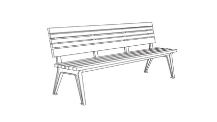 Simple bench design with backrest