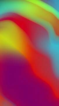 Vibrant abstract background with smooth, flowing rainbow-colored curves and a white vertical stripe on the right side.
