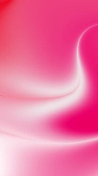 Vibrant pink gradient background with smooth white curves and a clean white border on the right side.