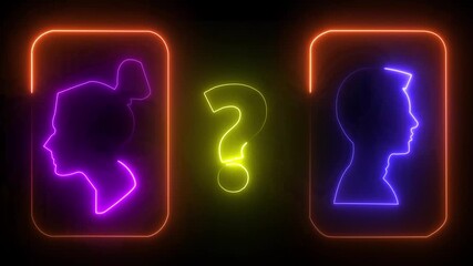  Help icon, support concept, call center and customer service animation on black background. Motion Graphic