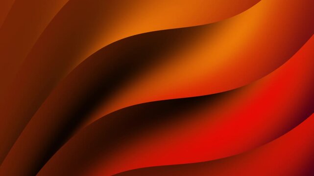 Abstract background with smooth curved lines in shades of orange and red with a white space below for text or design elements.