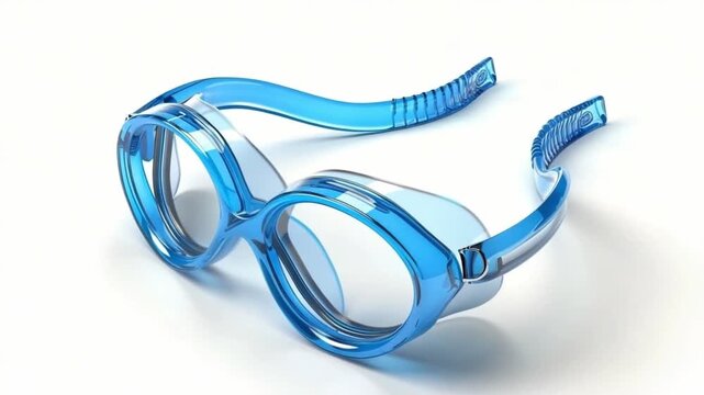Discover the clarity of swimming with these blue goggles. Perfect for pool and ocean adventures. Dive into your next aquatic experience. Generative AI