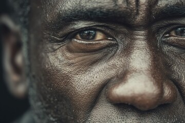 Close-Up Portrait of Mature Man with Deep Expressions and Intense Gaze
