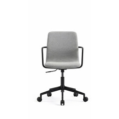 Fototapeta premium Modern minimalist office chairs in different views ready for a stylish and productive workspace setup