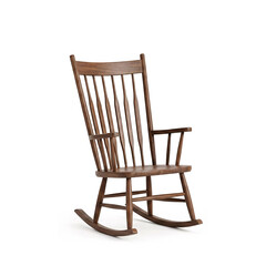 Relax with handcrafted rocking chairs in walnut, perfect for home decor and cozy comfort with timeless appeal