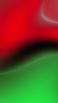Abstract background with a gradient of red and green colors with white lines and a black shadow.