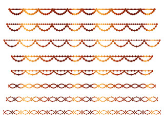 丸、半円ラインうろこ1、9オレンジ