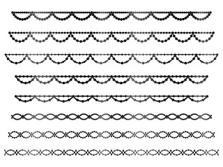 丸、半円ラインうろこ1、19黒