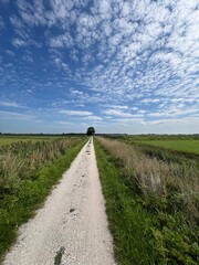Gravel path around Haskerhorne in Friesland