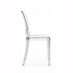 Modern transparent chairs offer stylish seating for contemporary dining room or minimalist living space