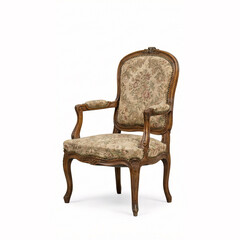 Elegant antique armchairs with floral upholstery add a touch of vintage charm to your sophisticated interior design