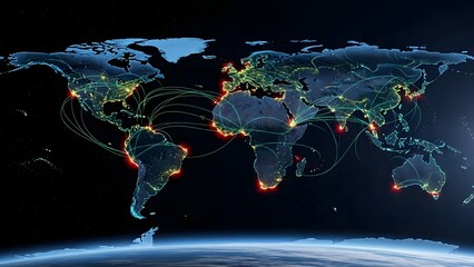 Global Network Connectivity from Space at Night.