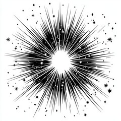 Obraz premium Dynamic bursts of energy emanate from a central point, radiating outwards.