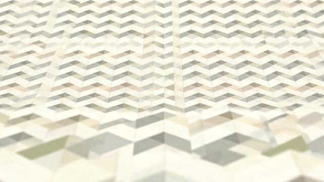 Abstract geometric pattern featuring a repeating chevron design with neutral earth tones