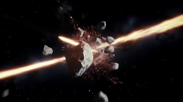 Asteroid Impact with Space.