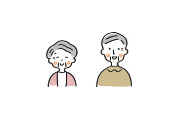 笑顔のシニア夫婦