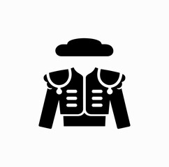 Spanish Matador Costume Silhouette Icon &ndash; Traditional Culture Vector