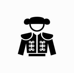 Spanish Matador Costume Silhouette Icon &ndash; Traditional Culture Vector