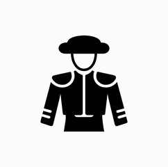 Spanish Matador Costume Silhouette Icon &ndash; Traditional Culture Vector