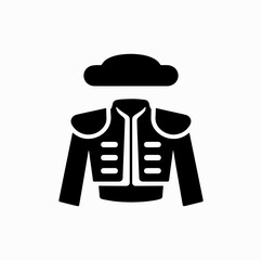 Spanish Matador Costume Silhouette Icon &ndash; Traditional Culture Vector
