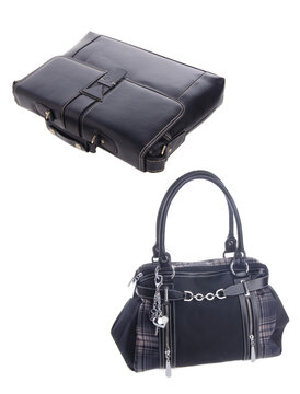 A small handbag with a textured front flap, a short shoulder strap, and a butterfly-shaped metal detail on the front.	
