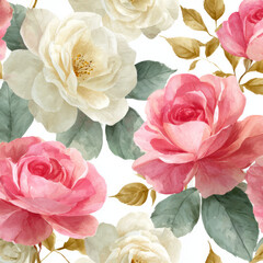 Beautiful delicate roses in pink and green colors for soft and romantic floral background