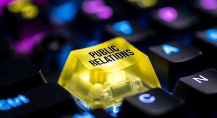 Digital Public Relations Key on a Modern Keyboard