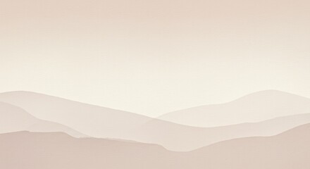 Misty mountain range in a soft pastel palette