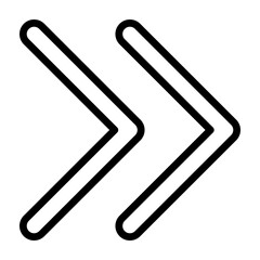 Obraz premium Forward Arrow Vector Line Icon Design