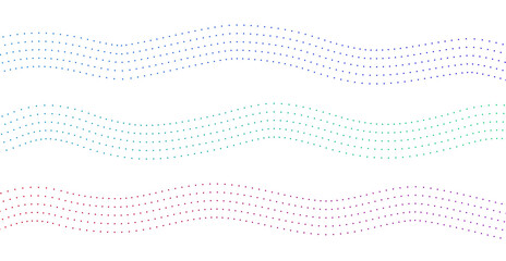 Colourful dots wave lines 
