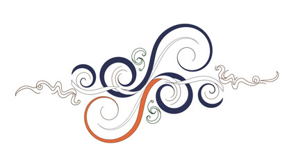 Fototapeta premium Elegant Abstract Swirls with Flourishes and Colorful Curvatures Design for Artistic Use
