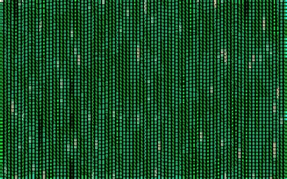 green biner code background