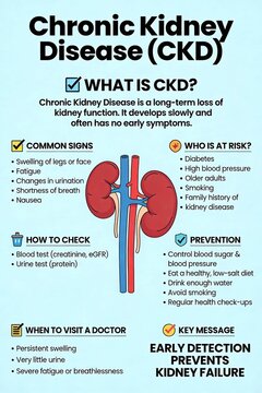 Chronic Kidney Disease CKD Awareness Infographic