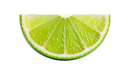 Lime slice isolated on transparent background