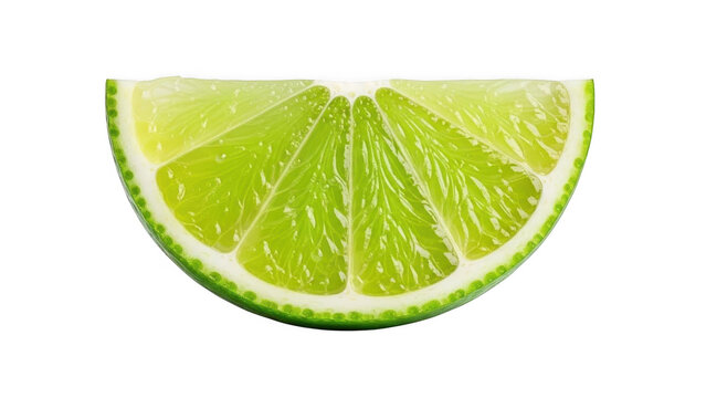 Lime slice isolated on transparent background