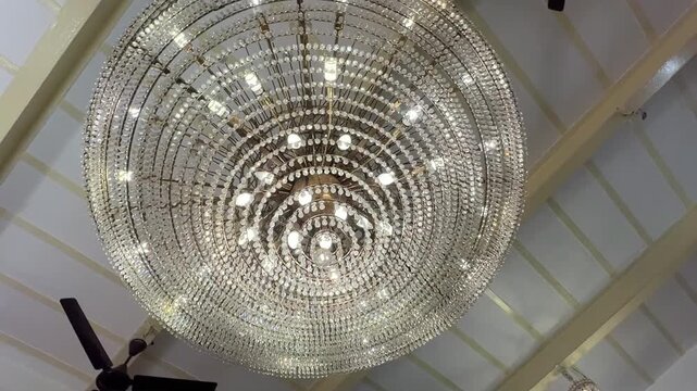 An old traditional Bengali-style Chandelier in a Zamindar badi in Kolkata, India