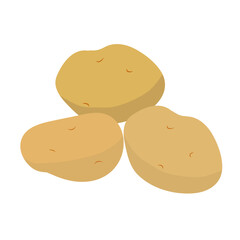 じゃがいものイラスト　炭水化物の多い野菜