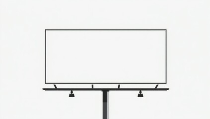Obraz premium Blank billboard on white background for advertising and marketing