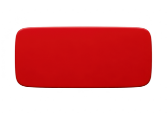 Red rectangular object isolated on transparent background