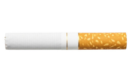 Single cigarette isolated on transparent background