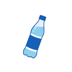 Plastic Water Bottle Flat Icon Design