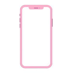 Pink Smartphone Frame Vector Illustration