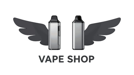 Vape Device Pair Vector Illustration for Shop Logo
