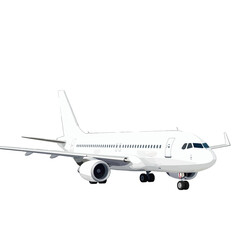 Obraz premium White Airplane Vector Illustration