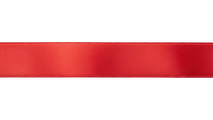 Red ribbon isolated on transparent background