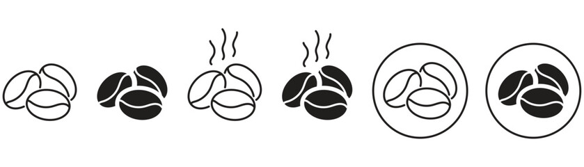 coffee bean vector icon isolated on transparent background. EPS 10
